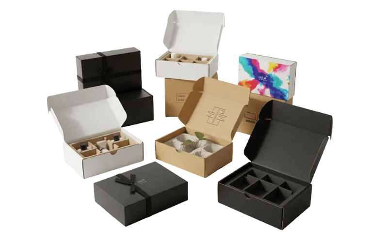 Custom packaging artwork proof and finished box
